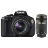 Fuji Rebel T3i 18MP Digital SLR Camera With 18-55mm/75-300mm Lens Kit